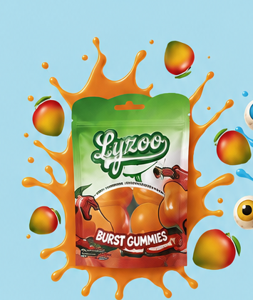 Mango Burst Gummies wholesale pouch